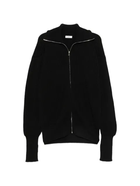 Rier fisherman-rib zip-fastening cardigan