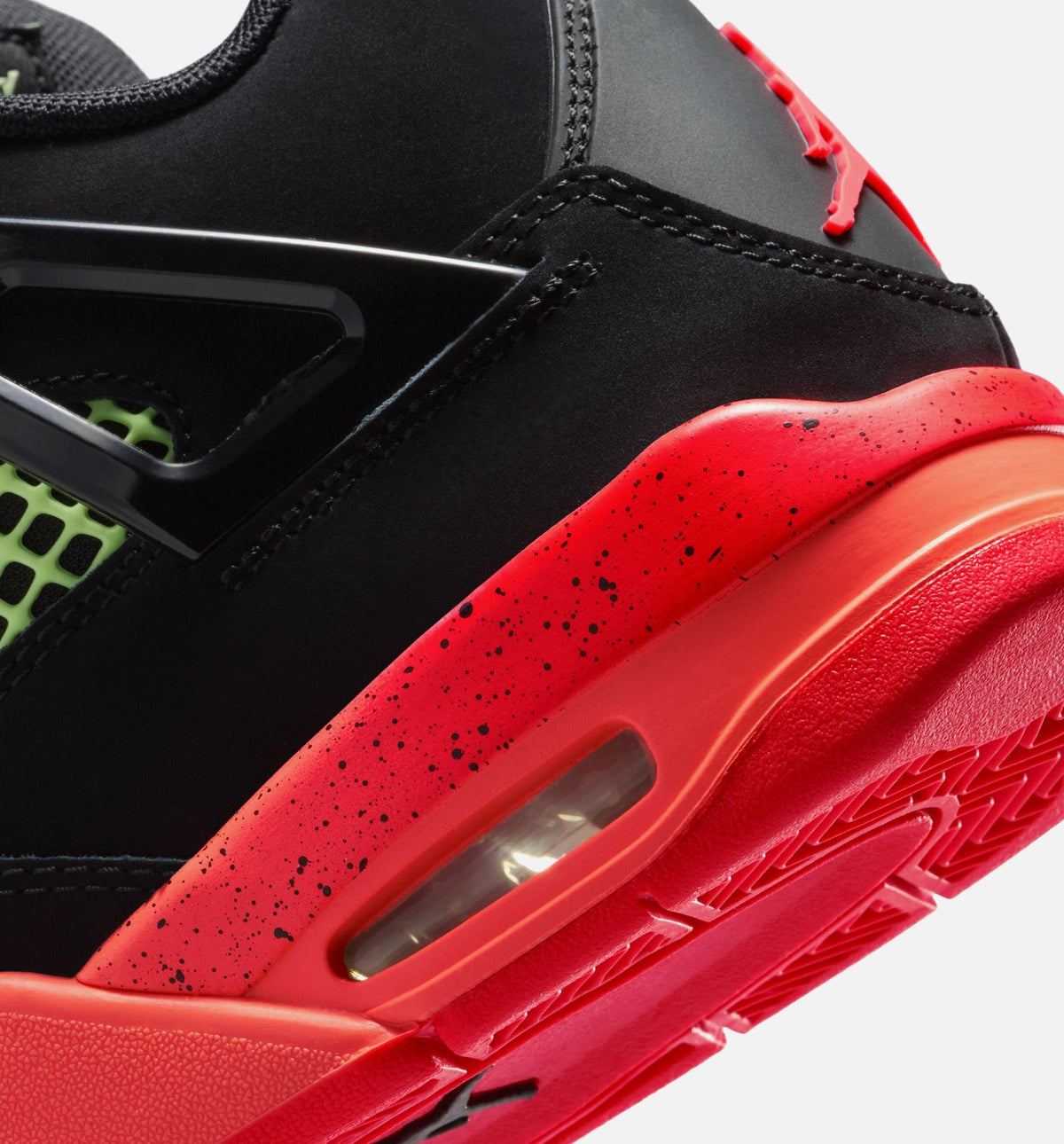 Air Jordan 4 Retro Grade School Lifestyle Shoe - Black/Infrared 23/Bright Mango